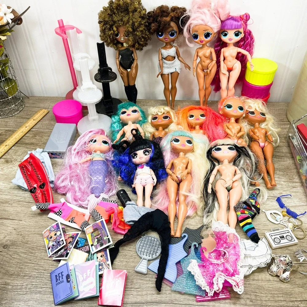 LOL Surprise OMG Doll Lot Accessories Stands Journals 13 Dolls